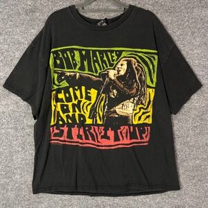 Vintage 2009 Zion Rootswear Bob Marley T-Shirt Mens 1X Graphic